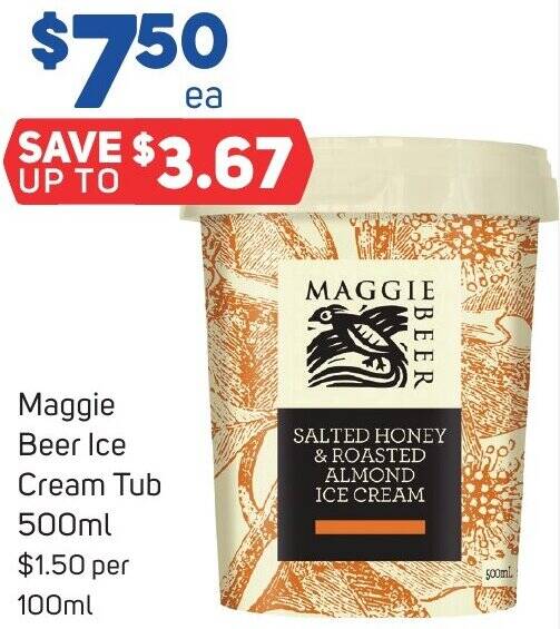 Maggie Beer Ice Cream Tub 500ml offer at Foodland