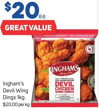 Foodland Ingham's Devil Wing Dings 1kg offer