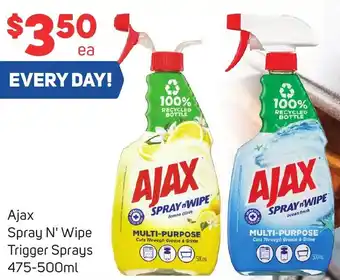 Foodland Ajax Spray N' Wipe Trigger Sprays 475-500ml offer
