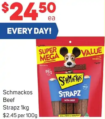 Foodland Schmackos Beef Strapz 1kg offer