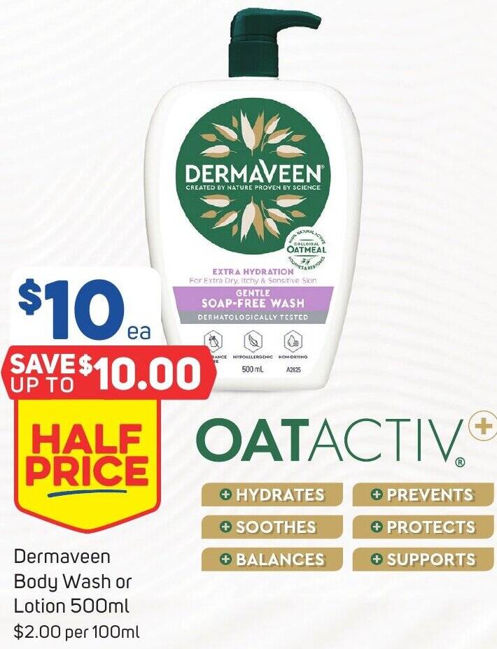 Dermaveen Body Wash or Lotion 500ml offer at Foodland