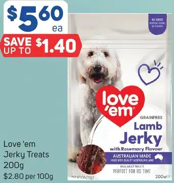 Foodland Love 'em Jerky Treats 200g offer