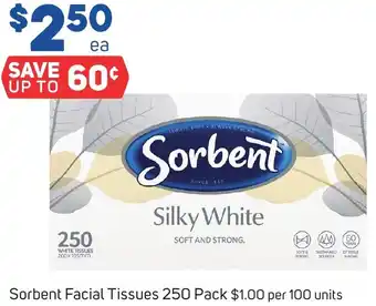Foodland Sorbent Facial Tissues 250 Pack offer