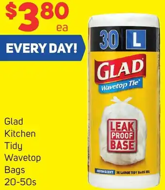 Foodland Glad Kitchen Tidy Wavetop Bags 20-50s offer
