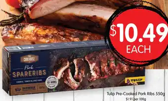 Spudshed Tulip Pre-Cooked Pork Ribs 550g offer