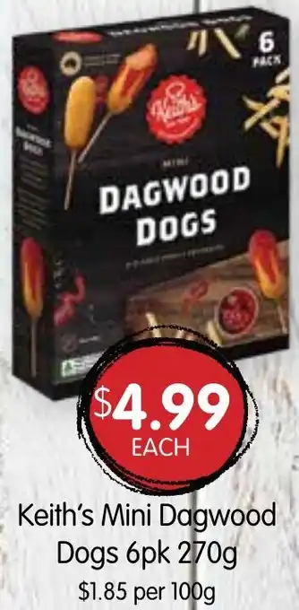 Spudshed Keith's Mini Dagwood Dogs 6pk 270g offer