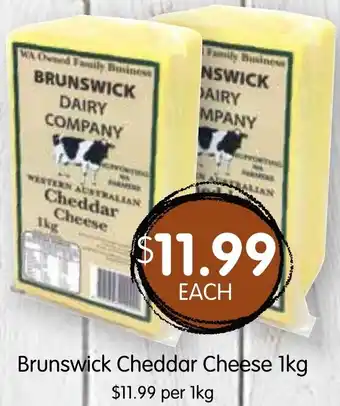 Spudshed Brunswick Cheddar Cheese 1kg offer