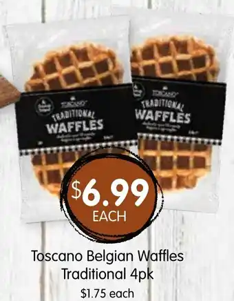 Spudshed Toscano Belgian Waffles Traditional 4pk offer