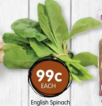 Spudshed English Spinach offer