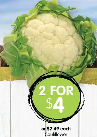 Spudshed Cauliflower offer