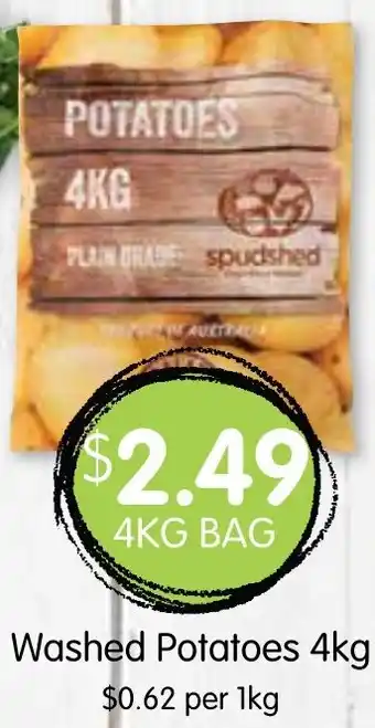 Spudshed Washed Potatoes 4kg offer
