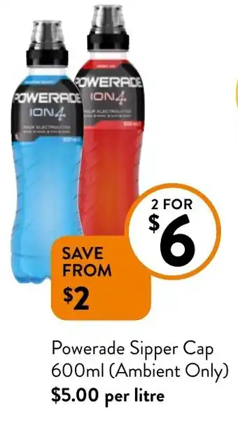Powerade Sipper Cap 600ml