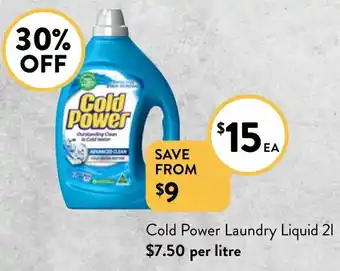 Foodworks Cold Power Laundry Liquid 2l offer