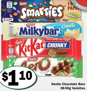 Friendly Grocer Nestle Chocolate Bars 38-50g Varieties offer