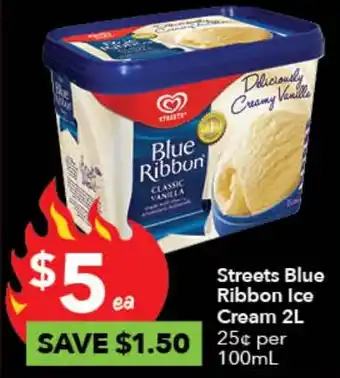 Ritchies Streets Blue Ribbon Ice Cream 2L offer