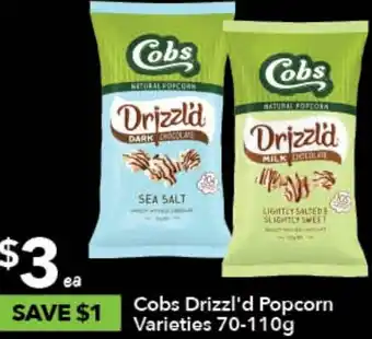Cobs Drizzl'd Popcorn Varieties 70-110g