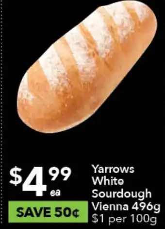 Ritchies Yarrows White Sourdough Vienna 496g offer