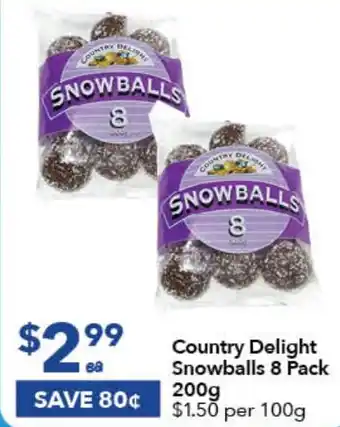 Ritchies Country Delight Snowballs 8 Pack 200g offer