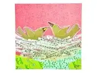 LivingStyles Laffitte Square Canvas Appliqued Wall Plaque - 46cm offer