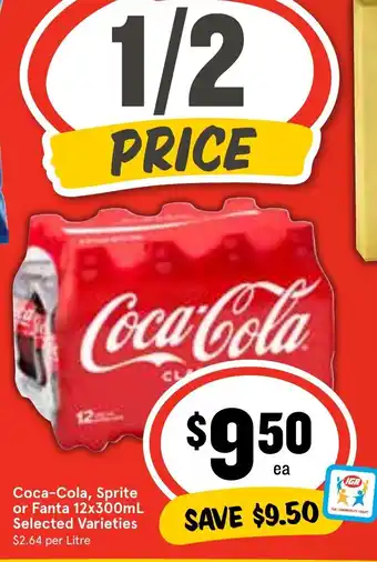 Ritchies Coca-Cola, Sprite or Fanta 12x300mL Selected Varieties offer