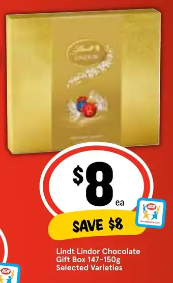 Ritchies Lindt Lindor Chocolate Gift Box 147-150g Selected Varieties offer