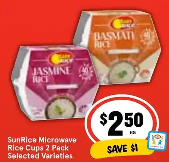 Ritchies SunRice Microwave Rice Cups 2 Pack Selected Varieties offer