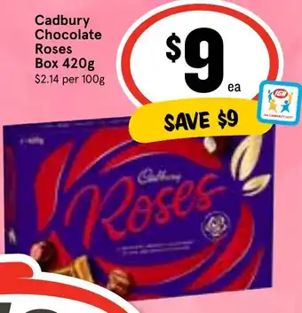 Ritchies Cadbury Chocolate Roses Box 420g offer