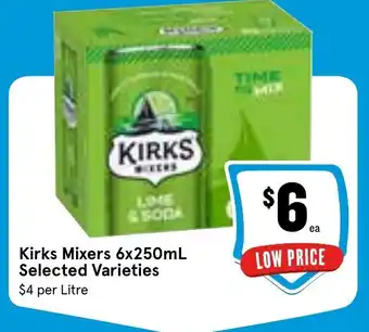 Ritchies Kirks Mixers 6x250mL Selected Varieties offer
