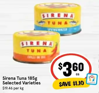 Ritchies Sirena Tuna 185g Selected Varieties offer