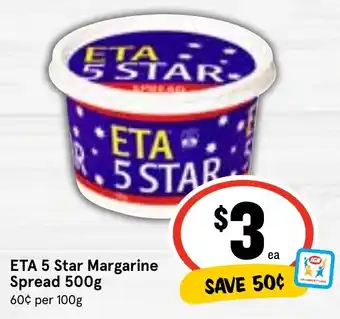 Ritchies ETA 5 Star Margarine Spread 500g offer