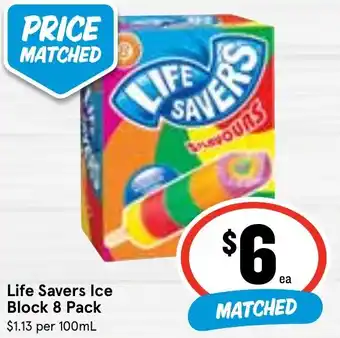 Ritchies Life Savers Ice Block 8 Pack offer