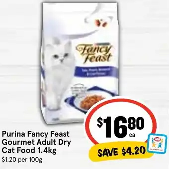 Ritchies Purina Fancy Feast Gourmet Adult Dry Cat Food 1.4kg offer