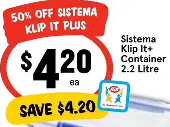 Sistema Klip It+ Container 2.2 Litre