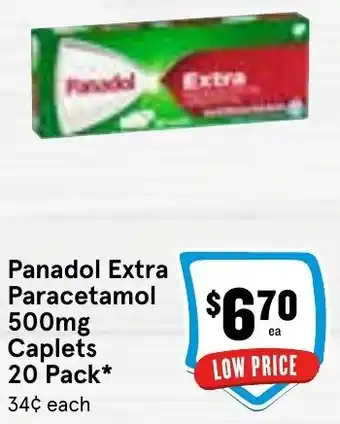 Ritchies Panadol Extra Paracetamol 500mg Caplets 20 Pack offer
