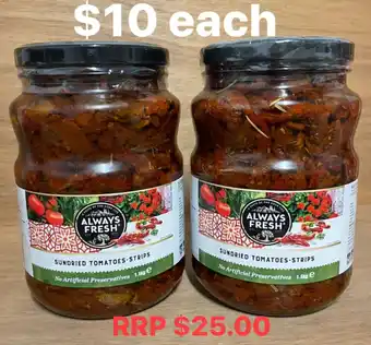 SUNDRIED TOMATOES-STRIPS 1.5kg