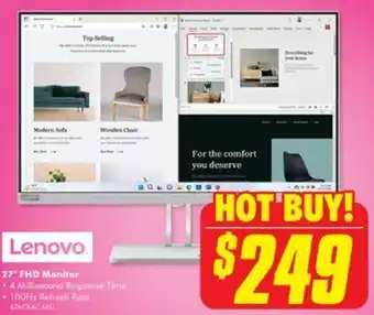 The Good Guys Lenovo 27" FHD Monitor offer