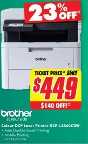 The Good Guys brother Colour DCP Laser Printer DCP-L3560CDW offer