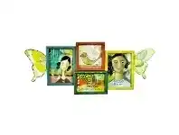 LivingStyles Seeker Butterfly Wings Shaped Collage Frames Wall Art - 62cm offer