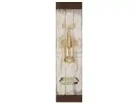 LivingStyles British Yellow Wooden Wall Plaque - Vintage Cork Screw offer