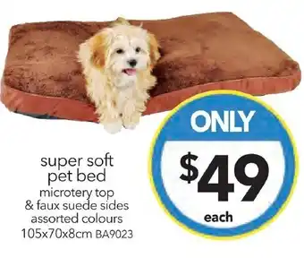 Cheap as Chips super soft pet bed offer