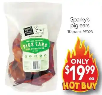 Cheap as Chips Sparky's pig ears 10 pack offer