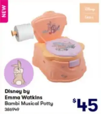 BIG W Disney by Emma Watkins Bambi Musical Potty offer