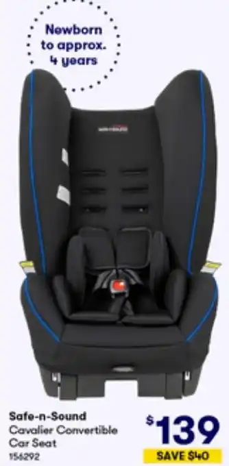 BIG W Safe-n-Sound Cavalier Convertible Car Seat offer