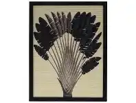 LivingStyles Baston Timber Framed Rattan Wall Art Print, Traveller Palm, 82cm offer