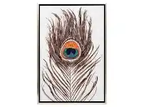 LivingStyles "Pacific Peacock" Framed Enhanced Canvas Wall Art Print, 85cm offer