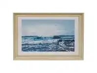Rolling Surf Timber Framed Wall Art, 120cm