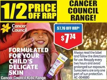 Chemist Warehouse Cancer Council Kids Range offer