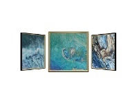 LivingStyles Ocean Abstract Framed 3D Kinetic Wall Art, 83cm offer