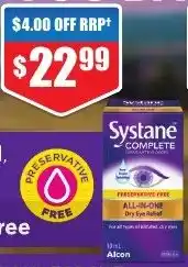 Chemist Warehouse Systane Preservative Free Lubricant Eye Drops 10ml Assorted Variants offer