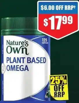 Chemist Warehouse Plant Based Omega 125 Capsules offer